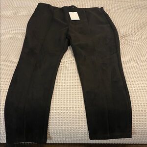 Gibson Latimer faux suede Black Dress Pants. Elastic waist NWT Size XXL